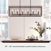 image:imageHunter  Chevron 6light Textured Rust Extra Large Chandelier Dimmable Linear Shaped for Bedrooms Kitchens Dining Living Rooms  19374