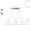 image:imageHunter  Cottage Hill 6light Brushed Nickel Extra Large Chandelier Dimmable Linear Shaped for Bedrooms Kitchens Dining Living Rooms  19182Brushed Nickel