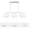 image:imageHunter  Cottage Hill 6light Brushed Nickel Extra Large Chandelier Dimmable Linear Shaped for Bedrooms Kitchens Dining Living Rooms  19182Brushed Nickel