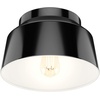 image:imageHunter  Cranbrook 1Light Matte Black Medium Size Flush Mount Light Dimmable Modern Style Bell Shaped for Bedrooms Kitchens Foyers Bathrooms  19023Matte Black Finish
