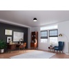 image:imageHunter  Cranbrook 1Light Matte Black Medium Size Flush Mount Light Dimmable Modern Style Bell Shaped for Bedrooms Kitchens Foyers Bathrooms  19023Matte Black Finish