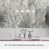 image:imageHunter  Cypress Grove 4Light Brushed Nickel Large Chandelier Dimmable Transitional Style Linear Shaped for Bedrooms Kitchens Dining Living Rooms  19326