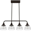 image:imageHunter  Cypress Grove 4Light Natural Black Iron Large Chandelier Dimmable Transitional Style Linear Shaped for Bedrooms Kitchens Dining Living Rooms  19184Onyx Bengal