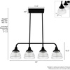 image:imageHunter  Cypress Grove 4Light Natural Black Iron Large Chandelier Dimmable Transitional Style Linear Shaped for Bedrooms Kitchens Dining Living Rooms  19184Natural Iron