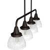 image:imageHunter  Cypress Grove 4Light Natural Black Iron Large Chandelier Dimmable Transitional Style Linear Shaped for Bedrooms Kitchens Dining Living Rooms  19184Onyx Bengal