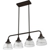 image:imageHunter  Cypress Grove 4Light Natural Black Iron Large Chandelier Dimmable Transitional Style Linear Shaped for Bedrooms Kitchens Dining Living Rooms  19184Onyx Bengal