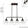 image:imageHunter  Cypress Grove 4Light Natural Black Iron Large Chandelier Dimmable Transitional Style Linear Shaped for Bedrooms Kitchens Dining Living Rooms  19184Onyx Bengal