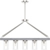 image:imageHunter  Devon Park 5Light Onyx Bengal Large Chandelier Dimmable Rustic Style Linear Shaped for Bedrooms Kitchens Dining Living Rooms  19006Brushed Nickel Finish