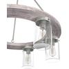 image:imageHunter  Devon Park 6light Onyx Bengal Large Chandelier Dimmable Rustic Style Wagon Wheel Shaped for Bedrooms Kitchens Dining Living Rooms  19210Brushed Nickel