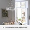 image:imageHunter  Devon Park 6light Onyx Bengal Large Chandelier Dimmable Rustic Style Wagon Wheel Shaped for Bedrooms Kitchens Dining Living Rooms  19210Brushed Nickel