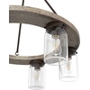 image:imageHunter  Devon Park 6light Onyx Bengal Large Chandelier Dimmable Rustic Style Wagon Wheel Shaped for Bedrooms Kitchens Dining Living Rooms  19210Onyx Bengal