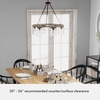 image:imageHunter  Devon Park 6light Onyx Bengal Large Chandelier Dimmable Rustic Style Wagon Wheel Shaped for Bedrooms Kitchens Dining Living Rooms  19210Onyx Bengal