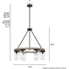 image:imageHunter  Devon Park 6light Onyx Bengal Large Chandelier Dimmable Rustic Style Wagon Wheel Shaped for Bedrooms Kitchens Dining Living Rooms  19210Onyx Bengal