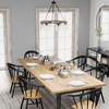 image:imageHunter  Devon Park 6light Onyx Bengal Large Chandelier Dimmable Rustic Style Wagon Wheel Shaped for Bedrooms Kitchens Dining Living Rooms  19210Onyx Bengal