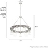 image:imageHunter  Devon Park 9light Brushed Nickel Large Chandelier Dimmable Rustic Style Wagon Wheel Shaped for Bedrooms Kitchens Dining Living Rooms  19246