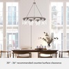 image:imageHunter  Devon Park 9light Brushed Nickel Large Chandelier Dimmable Rustic Style Wagon Wheel Shaped for Bedrooms Kitchens Dining Living Rooms  19246