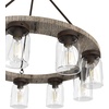 image:imageHunter  Devon Park 9light Onyx Bengal Large Chandelier Dimmable Rustic Style Wagon Wheel Shaped for Bedrooms Kitchens Dining Living Rooms  19245