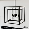 image:imageHunter  Doherty 4light Natural Black Iron Medium Size Chandelier Dimmable Casual Style Square Shaped for Bedrooms Kitchens Dining Living Rooms  19404
