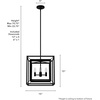 image:imageHunter  Doherty 4light Natural Black Iron Small Chandelier Dimmable Casual Style Square Shaped for Bedrooms Kitchens Dining Living Rooms  19400