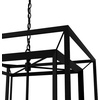 image:imageHunter  Doherty 4light Onyx Bengal Large Chandelier Dimmable Casual Style Square Shaped for Bedrooms Kitchens Dining Living Rooms  19409Natural Iron