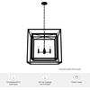 image:imageHunter  Doherty 4light Onyx Bengal Large Chandelier Dimmable Casual Style Square Shaped for Bedrooms Kitchens Dining Living Rooms  19409Natural Iron