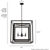 image:imageHunter  Doherty 4light Onyx Bengal Large Chandelier Dimmable Casual Style Square Shaped for Bedrooms Kitchens Dining Living Rooms  19409Onyx Bengal