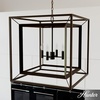 image:imageHunter  Doherty 4light Onyx Bengal Large Chandelier Dimmable Casual Style Square Shaped for Bedrooms Kitchens Dining Living Rooms  19409Onyx Bengal