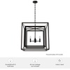 image:imageHunter  Doherty 4light Onyx Bengal Large Chandelier Dimmable Casual Style Square Shaped for Bedrooms Kitchens Dining Living Rooms  19409Onyx Bengal