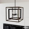image:imageHunter  Doherty 4light Onyx Bengal Medium Size Chandelier Dimmable Casual Style Square Shaped for Bedrooms Kitchens Dining Living Rooms  19405