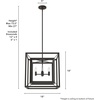 image:imageHunter  Doherty 4light Onyx Bengal Medium Size Chandelier Dimmable Casual Style Square Shaped for Bedrooms Kitchens Dining Living Rooms  19405