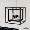 image:imageHunter  Doherty 4light Onyx Bengal Small Chandelier Dimmable Casual Style Square Shaped for Bedrooms Kitchens Dining Living Rooms  19401