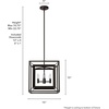 image:imageHunter  Doherty 4light Onyx Bengal Small Chandelier Dimmable Casual Style Square Shaped for Bedrooms Kitchens Dining Living Rooms  19401