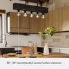 image:imageHunter  Donelson 5Light Natural Black Iron Large Chandelier Dimmable Transitional Style Linear Shaped for Bedrooms Kitchens Dining Living Rooms  13055Natural Black Iron
