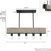 image:imageHunter  Donelson 5Light Natural Black Iron Large Chandelier Dimmable Transitional Style Linear Shaped for Bedrooms Kitchens Dining Living Rooms  13055Rustic Iron