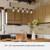 image:imageHunter  Donelson 5Light Natural Black Iron Large Chandelier Dimmable Transitional Style Linear Shaped for Bedrooms Kitchens Dining Living Rooms  13055Rustic Iron