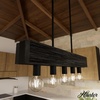 image:imageHunter  Donelson 5Light Natural Black Iron Large Chandelier Dimmable Transitional Style Linear Shaped for Bedrooms Kitchens Dining Living Rooms  13055Natural Black Iron