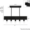image:imageHunter  Donelson 5Light Natural Black Iron Large Chandelier Dimmable Transitional Style Linear Shaped for Bedrooms Kitchens Dining Living Rooms  13055Natural Black Iron