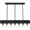 image:imageHunter  Donelson 7Light Natural Black Iron Extra Large Chandelier Dimmable Transitional Style Linear Shaped for Bedrooms Kitchens Dining Living Rooms  19057