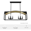 image:imageHunter  Dukestown 8light Natural Black Iron Extra Large Chandelier Dimmable Formal Style Linear Shaped for Bedrooms Kitchens Dining Living Rooms  19731