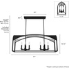image:imageHunter  Dukestown 8light Natural Black Iron Extra Large Chandelier Dimmable Formal Style Linear Shaped for Bedrooms Kitchens Dining Living Rooms  19732