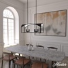 image:imageHunter  Dukestown 8light Natural Black Iron Extra Large Chandelier Dimmable Formal Style Linear Shaped for Bedrooms Kitchens Dining Living Rooms  19732