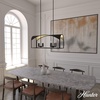 image:imageHunter  Dukestown 8light Natural Black Iron Extra Large Chandelier Dimmable Formal Style Linear Shaped for Bedrooms Kitchens Dining Living Rooms  19731