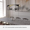 image:imageHunter  Dukestown 8light Natural Black Iron Extra Large Chandelier Dimmable Formal Style Linear Shaped for Bedrooms Kitchens Dining Living Rooms  19731
