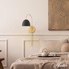 image:imageHunter  Erling 1Light Medium Size Sconce Builtin Dimmer Modern Style Dome Shaped Bulbs Included Adjustable Head for Bedrooms Kitchens Dining Living Rooms Luxe GoldLuxe Gold