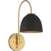 image:imageHunter  Erling 1Light Medium Size Sconce Builtin Dimmer Modern Style Dome Shaped Bulbs Included Adjustable Head for Bedrooms Kitchens Dining Living Rooms Luxe GoldLuxe Gold