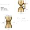 image:imageHunter  Erling 1Light Sconce Light Dimmable Modern Style Dome Shaped for Bedrooms Kitchens Dining Living Rooms Bathrooms Matte BlackLuxe Gold