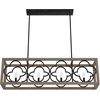 image:imageHunter  Gablecrest 4Light Painted Concrete Extra Large Chandelier Dimmable Transitional Style Linear Shaped for Bedrooms Kitchens Dining Living Rooms  19098