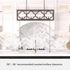 image:imageHunter  Gablecrest 4Light Painted Concrete Extra Large Chandelier Dimmable Transitional Style Linear Shaped for Bedrooms Kitchens Dining Living Rooms  19098
