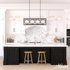 image:imageHunter  Gablecrest 4Light Painted Concrete Extra Large Chandelier Dimmable Transitional Style Linear Shaped for Bedrooms Kitchens Dining Living Rooms  19098