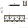 image:imageHunter  Gablecrest 4Light Painted Concrete Extra Large Chandelier Dimmable Transitional Style Linear Shaped for Bedrooms Kitchens Dining Living Rooms  19098